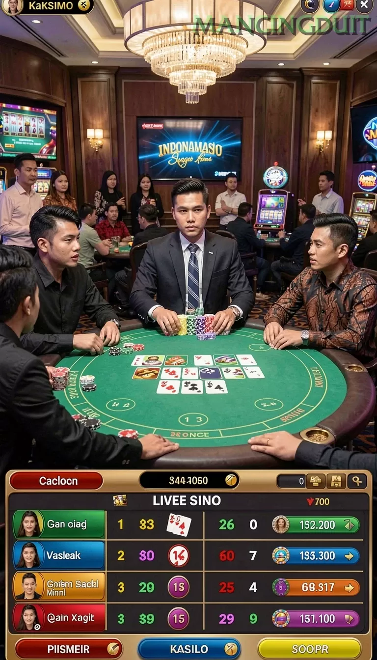 Cuplikan layar FB168 — menu navigasi
