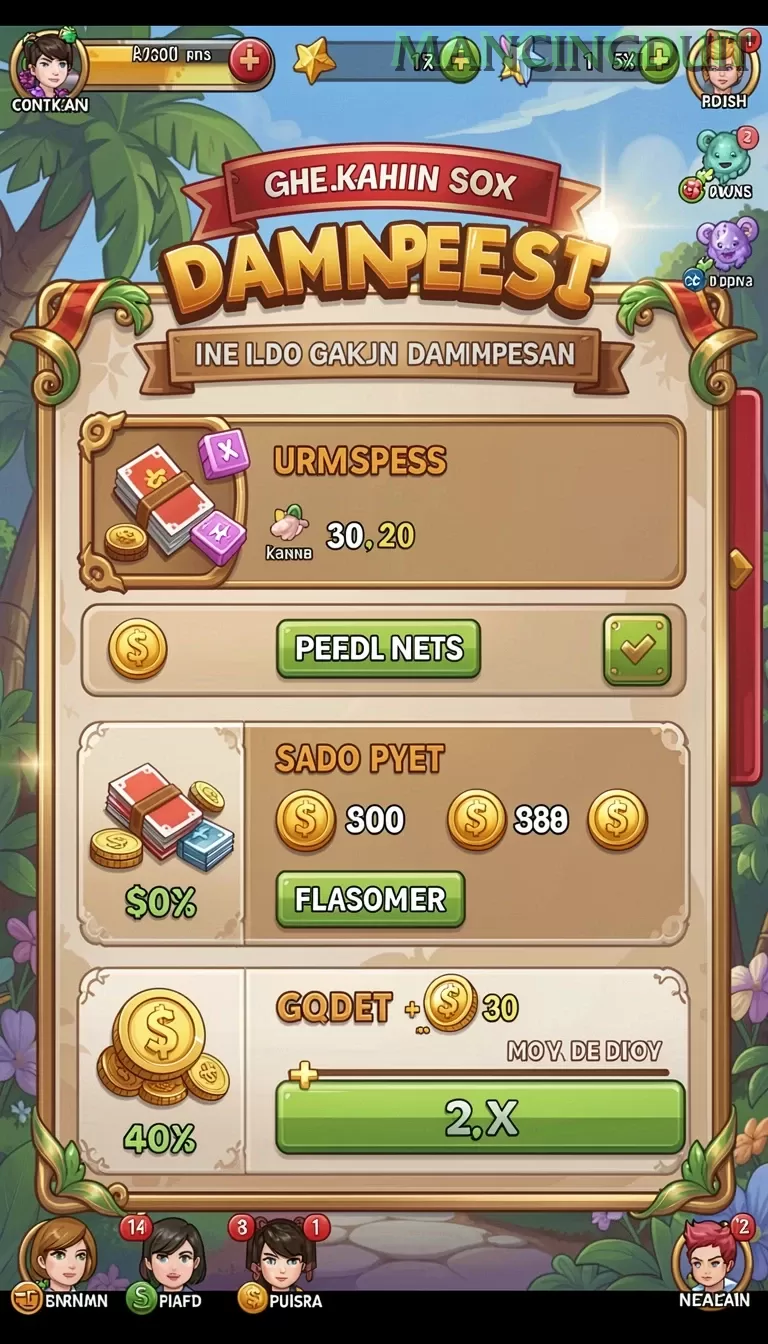 Cuplikan layar JKT303 — menu navigasi